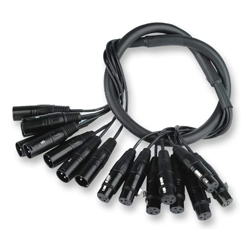 PRO SIGNAL PSG01233 8 Way XLR Male to Female Loom, 6m