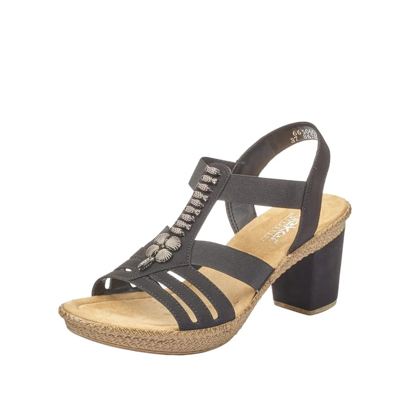 Rieker 66506-00, Women’s Closed Toe Sandals, Black (Schwarz 00), UK (38 EU)