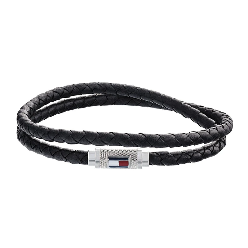 Tommy Hilfiger Men Stainless Steel Rope Bracelet 2790011,Black