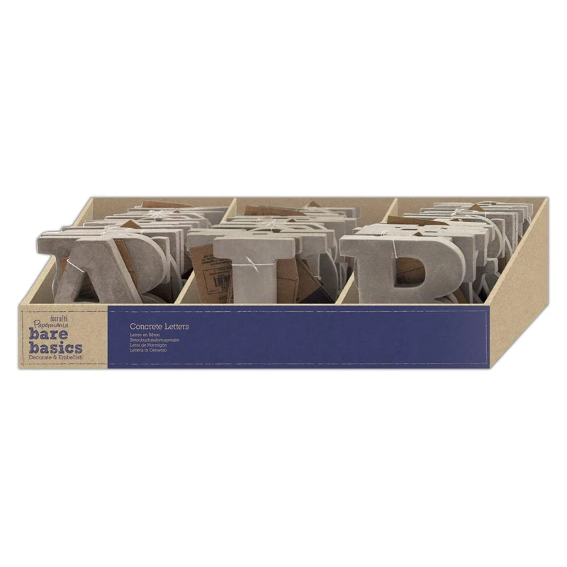 Concrete Letter Dispenser (81 pieces) - Bare Basics - Image 1