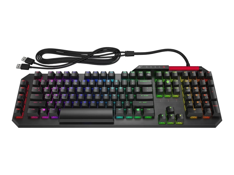 HP Omen Sequencer Gaming Keyboard, Anti-Ghosting Function with Rollover To N Buttons, Optical-Mechanical Blue Switches 0.2 Ms Response Time, Dedicated LED for Each Button, Black - Image 1