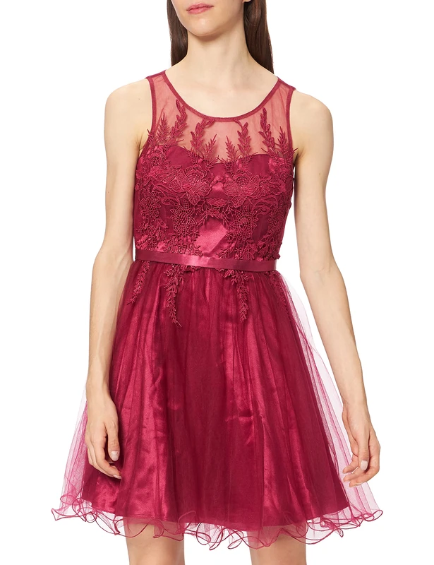 Vera Mont Women's 2538/3990 Dress, Red (Light Cranberry 4288), 10 (Size: 36)
