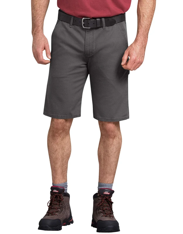 Dickies Men's Tough Max Duck Carpenter Short Work Utility, Stonewashed Slate, 38