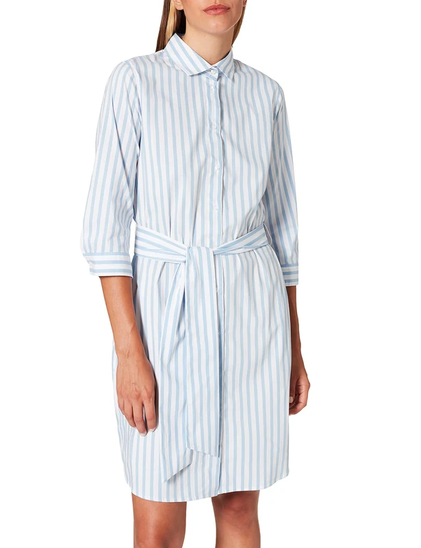 Seidensticker Women's Dress, White (White-Light Blue 12)., 8