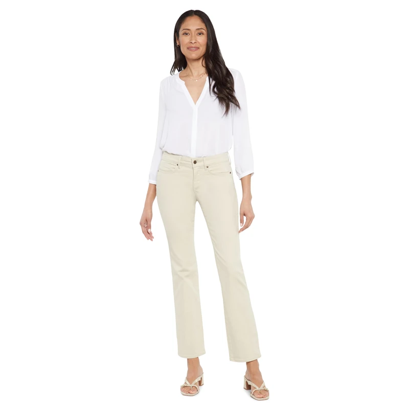NYDJ Women's Petite Size Marilyn Straight Leg Jeans, Feather, 6
