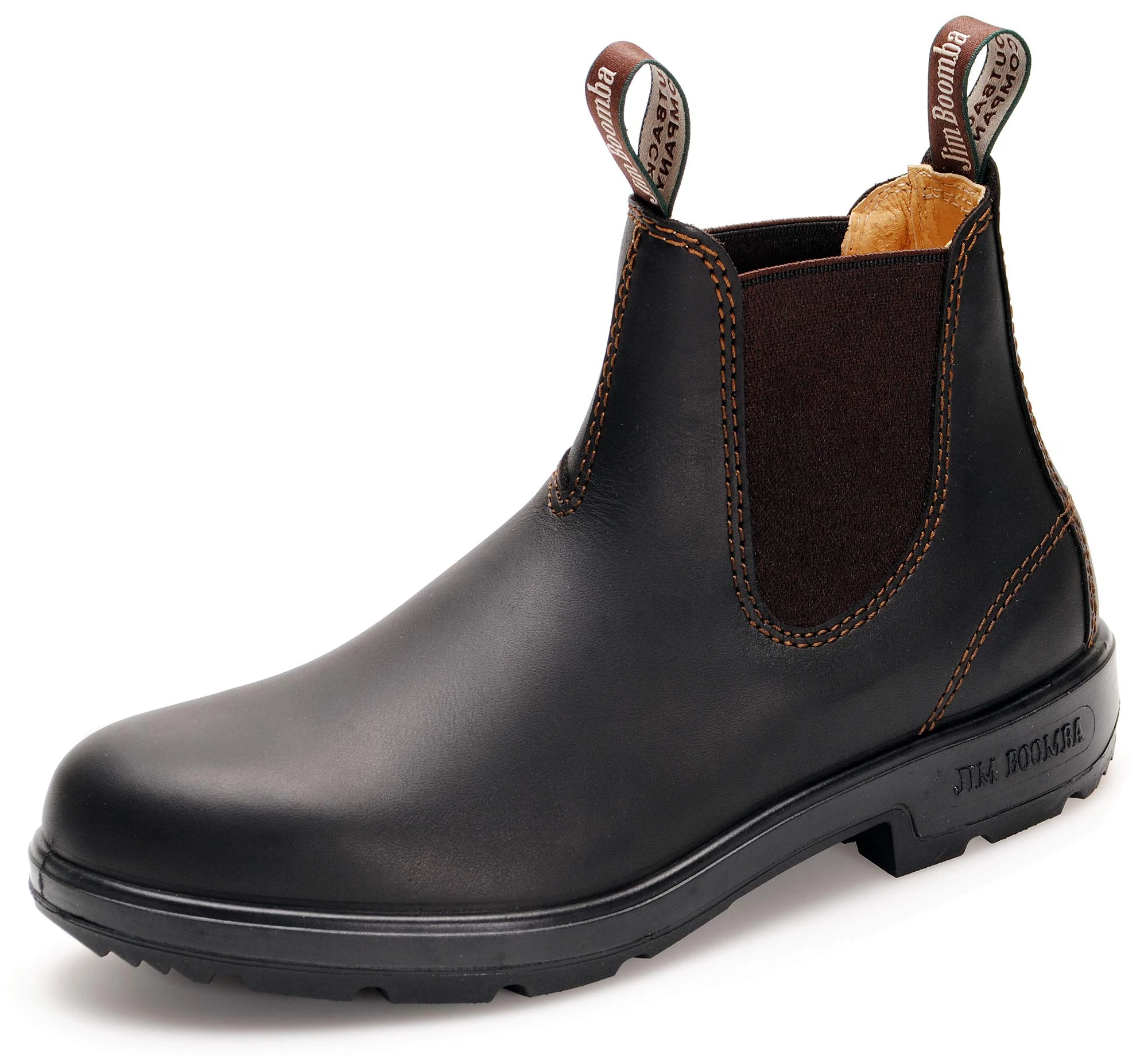 Jim Boomba Country Slip On Chelsea Boots - Australian Style - Unisex Boots (11 UK, Dark Brown)