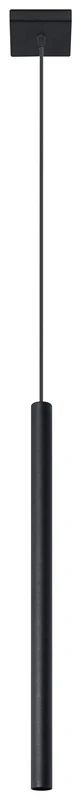 SOLLUX lighting Pastelo Ceiling Pendant Light with 1 Spotlight - Ceiling Light Living Room Pendant Light Dining Room Lamp - Kitchen Light Powder-Coated Steel in Black 8 x 8 x 100 cm