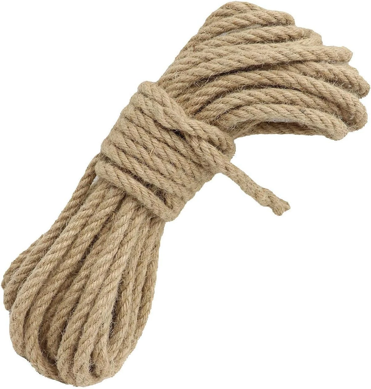 KuTi Kai Natural Hemp Cord Ropes and Strong Jute Rope Sash,Multi Purpose Utility Sisal Twine Rope (10mm-10M(32ft))