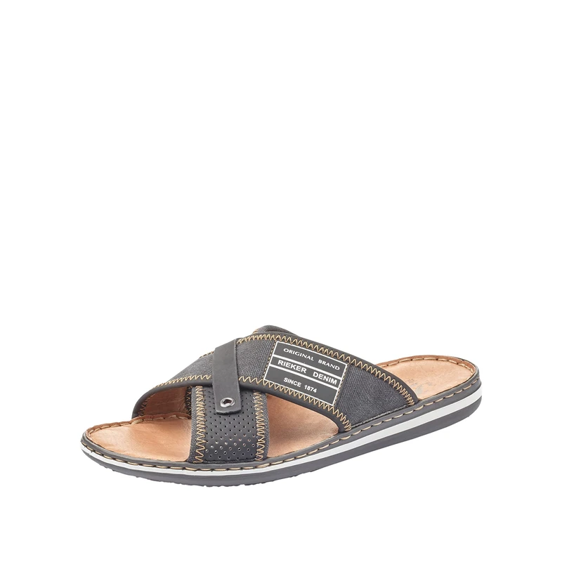 Rieker 21064-01, Men’s Mules, Black (Schwarz/Anthrazit 01), UK (40 EU)