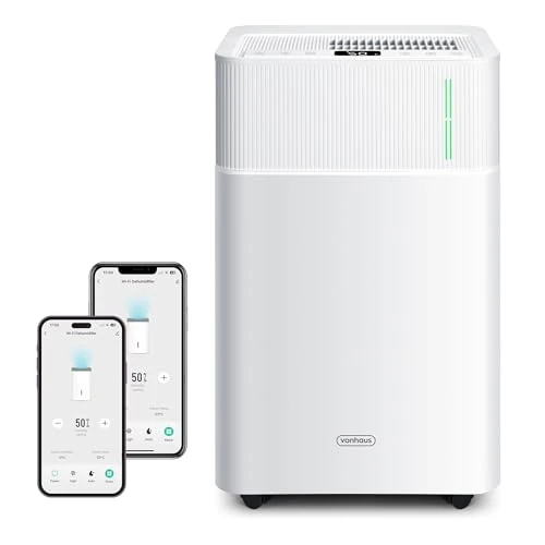 VonHaus Dehumidifier 20L/Day, 4.5L Water Tank, WiFi/Smart Moisture Extraction Machine For Damp, Condensation, Laundry/Clothes Drying, Prevents Mould & Smells, for Home, Bedroom, Utility Room & More