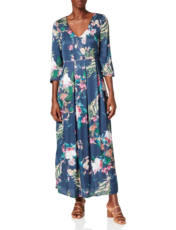 Daniel Hechter Women's Maxi Dress, Blue (Midnight 690), 8