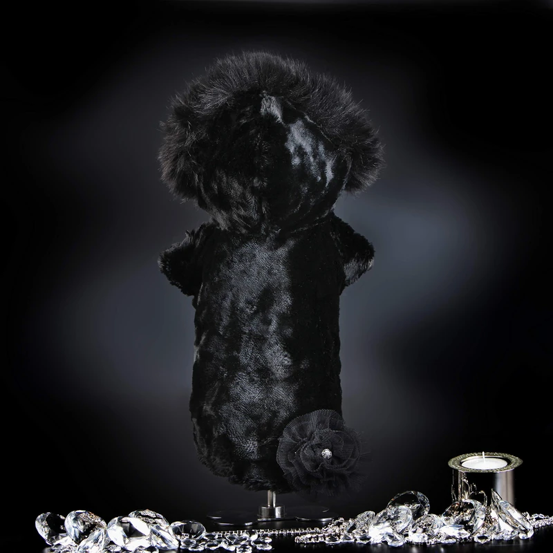 Trilly All Brilli Hours Coat Double-Face Damask Fabric/Faux Leather Black, XXS - 1 Product