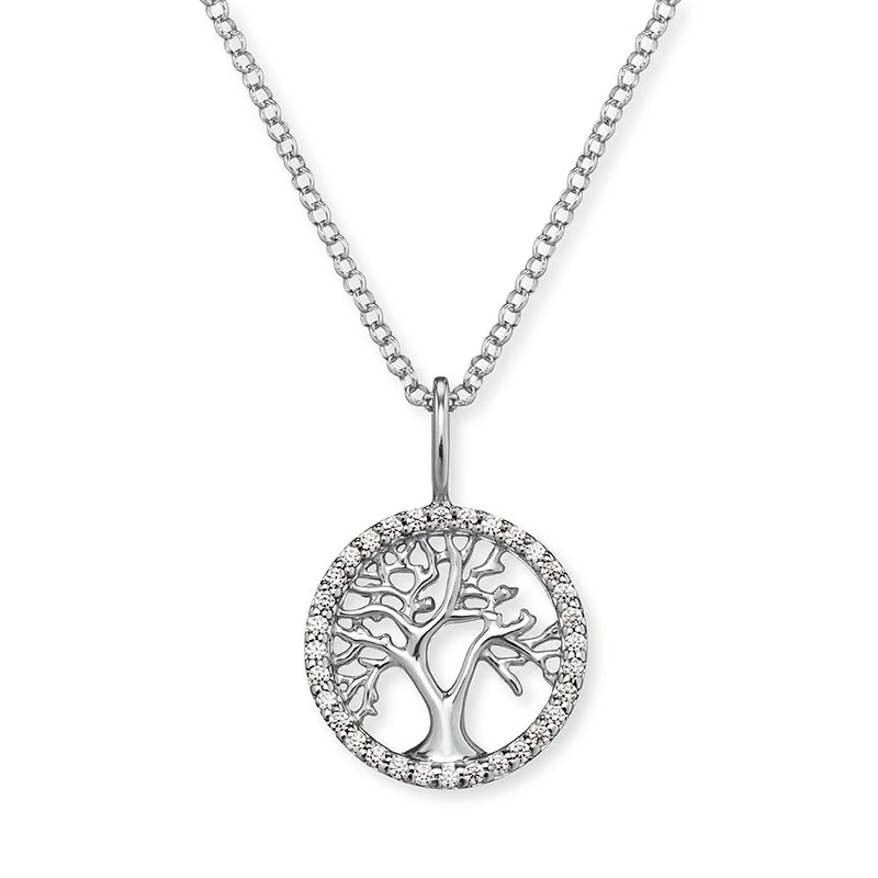 Engelsrufer Angel Whisperer Women's 925 Sterling Silver Little Tree Zirconia Necklace