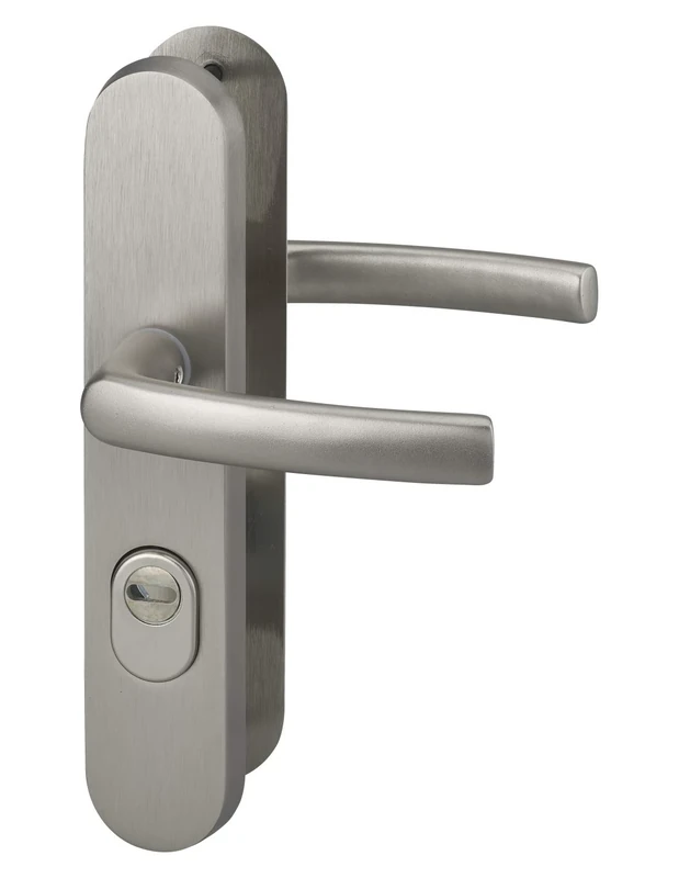 Thirard Set of Security Handles for Front Doors, Double Kickstand, 216 mm, Stainless Steel Look