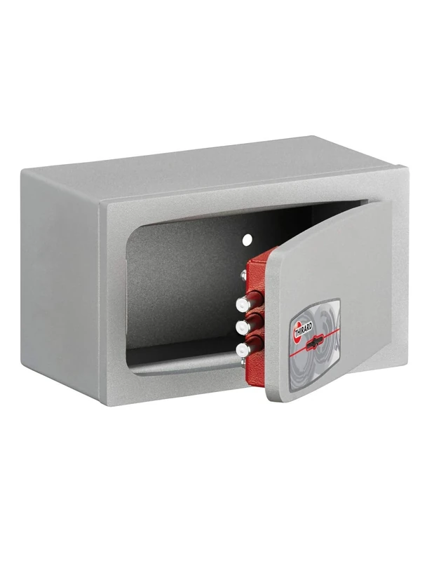 THIRARD FABRICANT DE SECURITE DEPUIS 1920 Thirard 00013213 – Stone 3 Wall Key Lock – Finish: Epoxy RAL 9006 – Safe – Designed for Home or Office, Grey