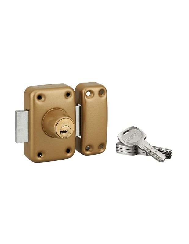 THIRARD 7620 VERROUS Glass Entry Door Locks, Gold, 40 mm