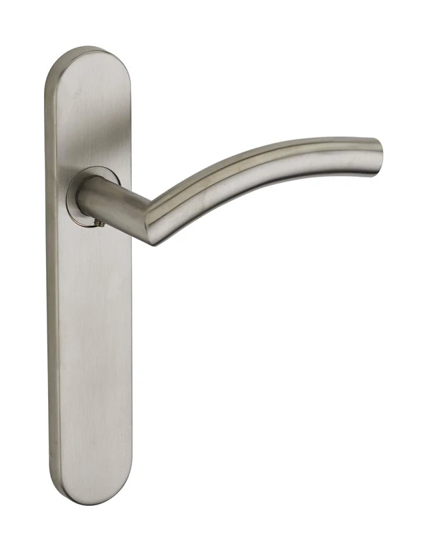 THIRARD - Ouranus Interior Door Handle Set Without Hole, 7 mm Square, 195 mm Axles, Brushed Stainless Steel