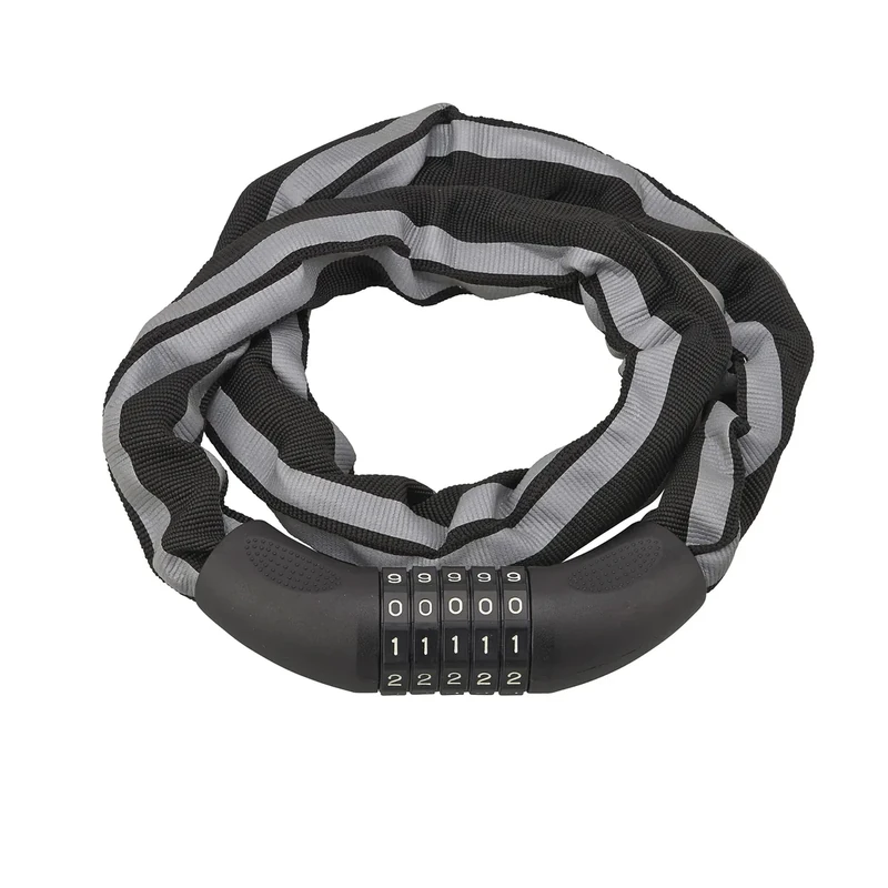 Thirard 00500622 – Biker Lock Square Chain 6 Length 0.9 m Changeable Combination Anti-Theft Cable for Bike, Scooter, Motorcycles, Bicycle Gate – Changeable Combination Version