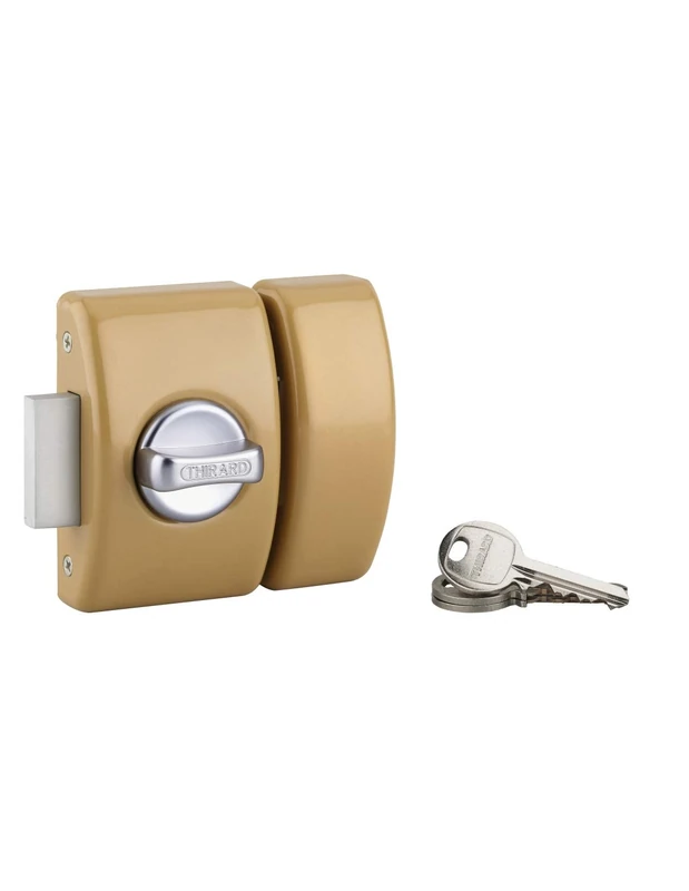 THIRARD 71525 VERROUS Glass Entry Door Locks, Bronze, 50 mm