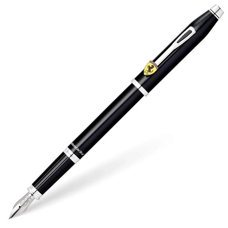 Cross Ferrari Century II Fine Nib Fountain Pen - Gloss Black Lacquer and Rhodium