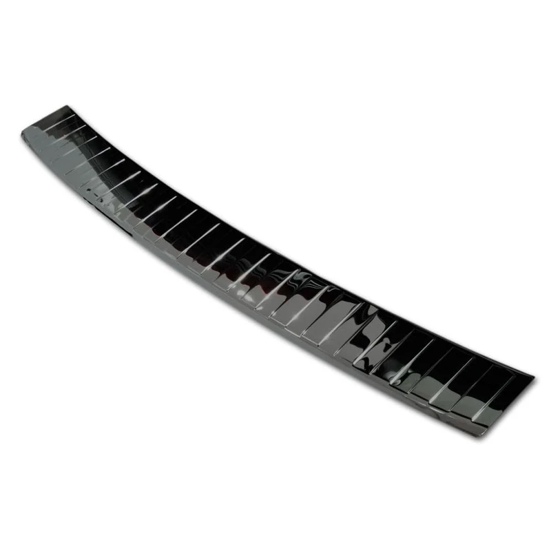 Avisa Black Mirror Stainless Steel Rear bumper protector compatible with Audi Q5 2008-2012 & 2012- 'Ribs'