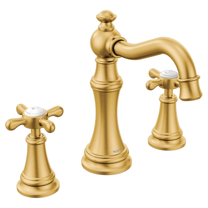 Moen TS42114BG Weymouth Bathroom Faucet, Brushed Gold