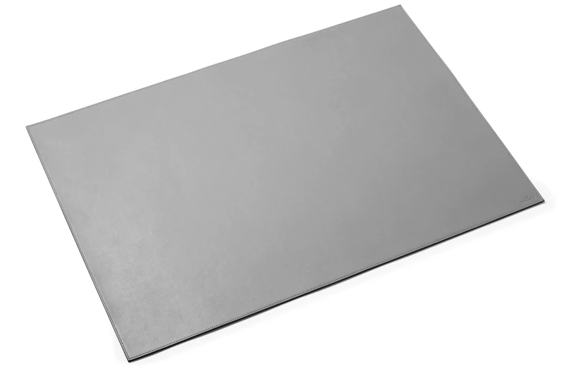 Durable Desk Mat Leather in Grey | 65 x 45 cm | Hand Stitched Premium Desk Mat | Made From Soft Grained Cowhide Leather