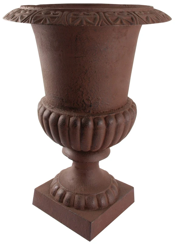 Esschert French Vase Planter Amphora on Base Size XL Approx. Height: 70 cm x width: 50 cm, base: 25.5 cm.