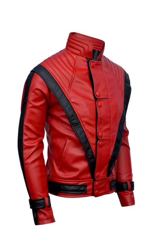 Dizller Thrilled by the Song - Red & Black Cosplay Jacket - FAUX Leather - Singer Cosplay, Red, XS