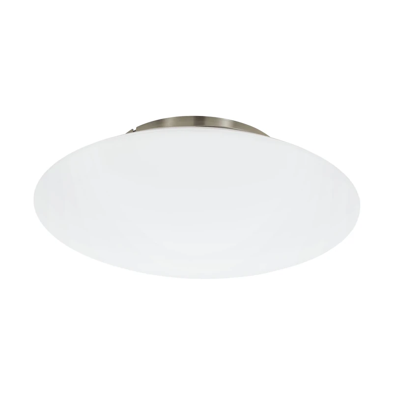Eglo Connect LED Ceiling Light Frattina-C, Single-Flame Ceiling lamp Made of Steel and Plastic in Matte Nickel, White, Colour Temperature Adjustable (Warm, Neutral, Cool), RGB, dimmable