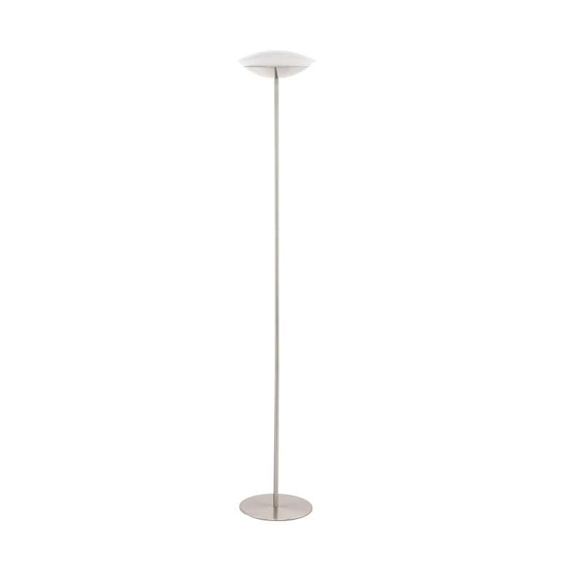 Eglo Connect LED Floor lamp Frattina-C, Single-Light Steel and Plastic Floor lamp in Matte Nickel, White, Colour Temperature Change (Warm, Neutral, Cold), RGB, dimmable, lamp with Foot Switch