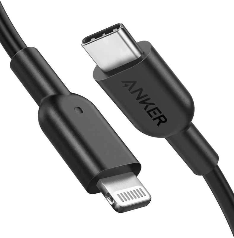 Anker USB C to Lightning Cable, 321 USB-C to Lightning Cable (6ft,Black), MFi Certified Cable for iPhone 13 Pro 12 Pro Max 12 11 X XS, AirPods Pro, Supports Power Delivery (Charger Not Included)