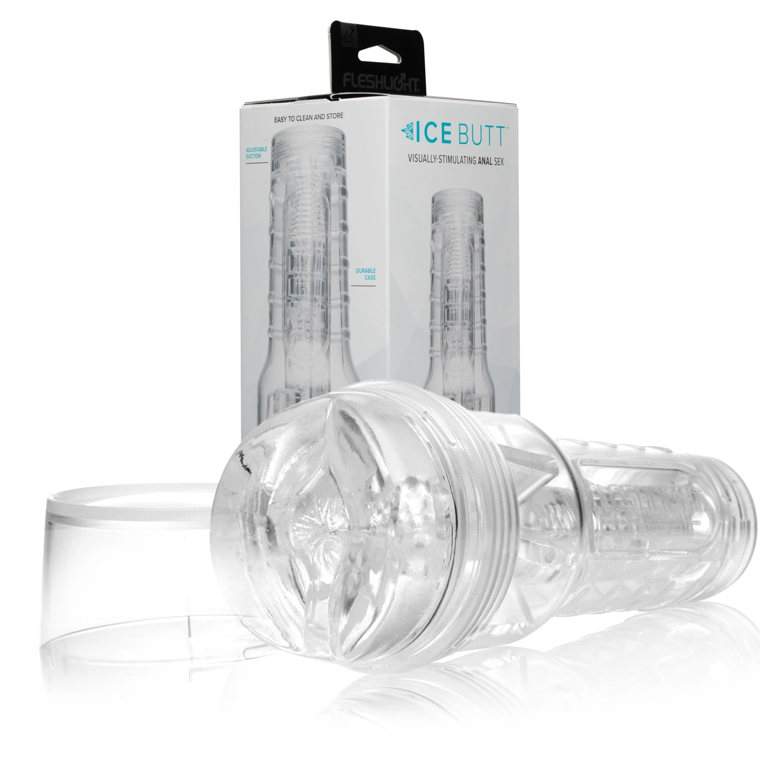 Fleshlight Ice Butt Crystal Texture Discrete Masturbator, Made of Realistic Superskin Material