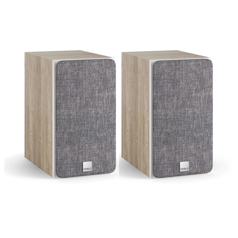DALI Oberon 3 Light Oak Bookshelf Speakers - 180mm Drivers, Wide Sound