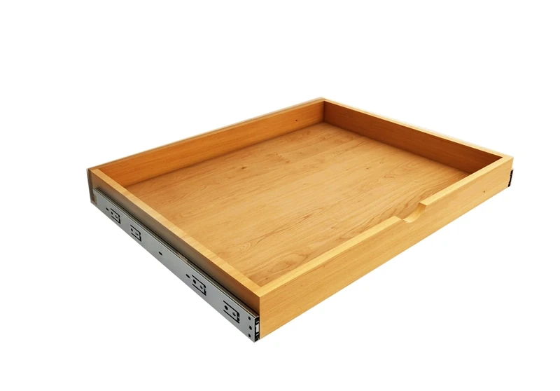 29'' Width Cabinet Roll Out Tray Wood Pull Out Tray Drawer Box Kitchen Cabinet Organizer, Cabinet Slide Out Shelves, Include Side Mount Drawer Tracks Glides Wood Spacers -DIY (Fit RTA Face Frame B33)