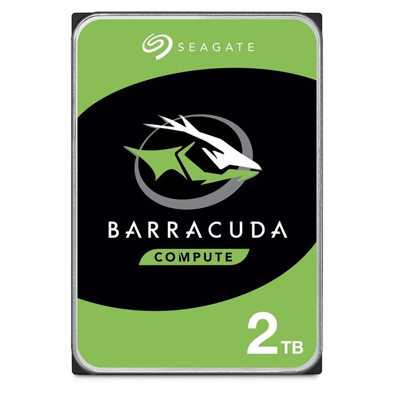 Seagate BarraCuda 2TB, Internal Hard Drive, 3.5 Inch, SATA 6GB/s, 7.200 RPM, 64MB Cache, for Computer Desktop PC, FFP (ST2000DMZ08)