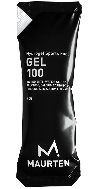MAURTEN Gel 100 Energy Gel - 12-Pack of 40g - 25g Carbohydrates per Serving - Stomach-Friendly Patented hydrogel Technology for Cycling and Running - Natural & Free of Color or preservatives