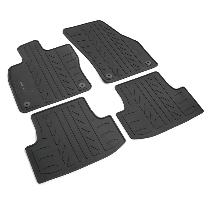 Seat 575061500041 rubber floor mats, all-weather mats, 4 x rubber mats, black