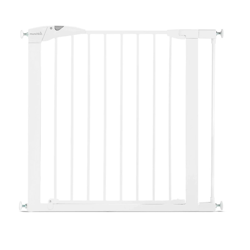 Munchkin Maxi Secure Pressure Fit Gate for Toddlers, Babies & Dogs - Safety Gate for Stairs & Doorways, Easy Install No-Screws,Bundle of Gate and 7cm extension 76-89cm, White