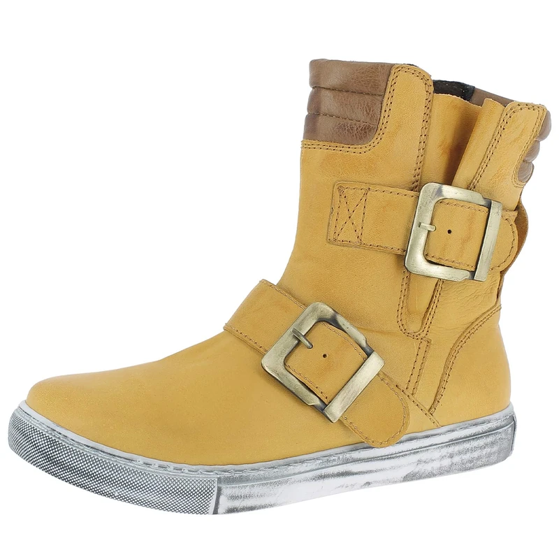 Andrea Conti Women's 0346833 Biker Boots, yellow, 6 UK