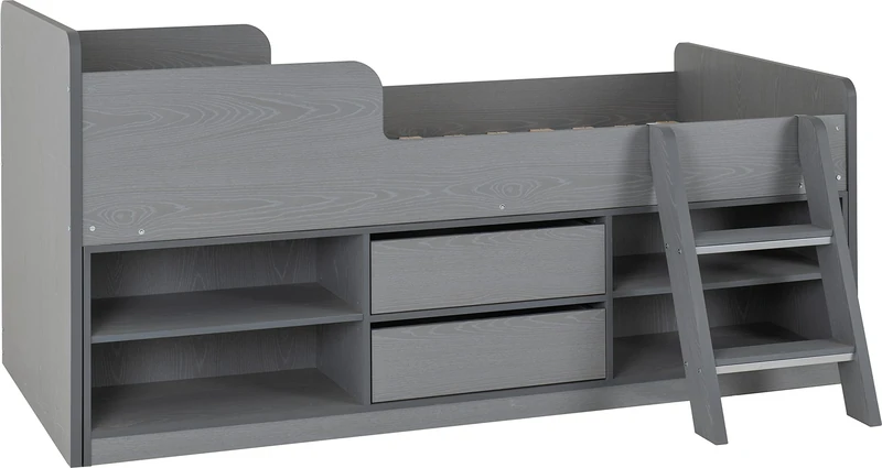 Seconique Felix 3' Single Low Sleeper Bed in Grey