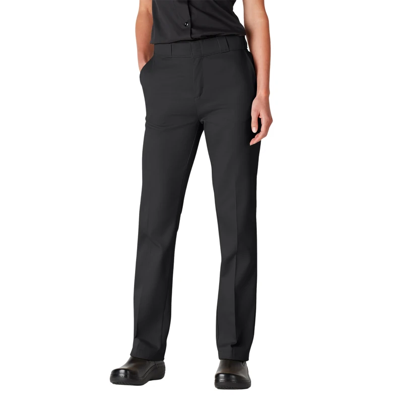 Dickies Womens Flex Original Fit Work Pants, 10 Regular, Black - Image 1