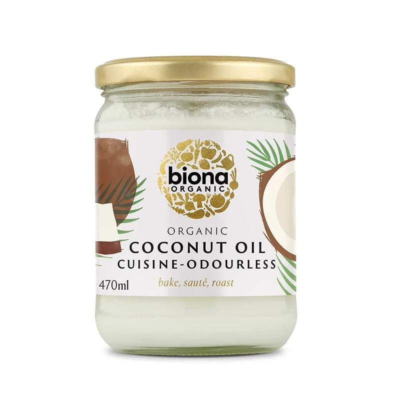 Biona Organic Coconut Oil 470ml - Cuisine Mild & Odourless - Dairy Free, Naturally Vegan - Ketogenic and 100% Natural - For Cooking, Roasting and Baking