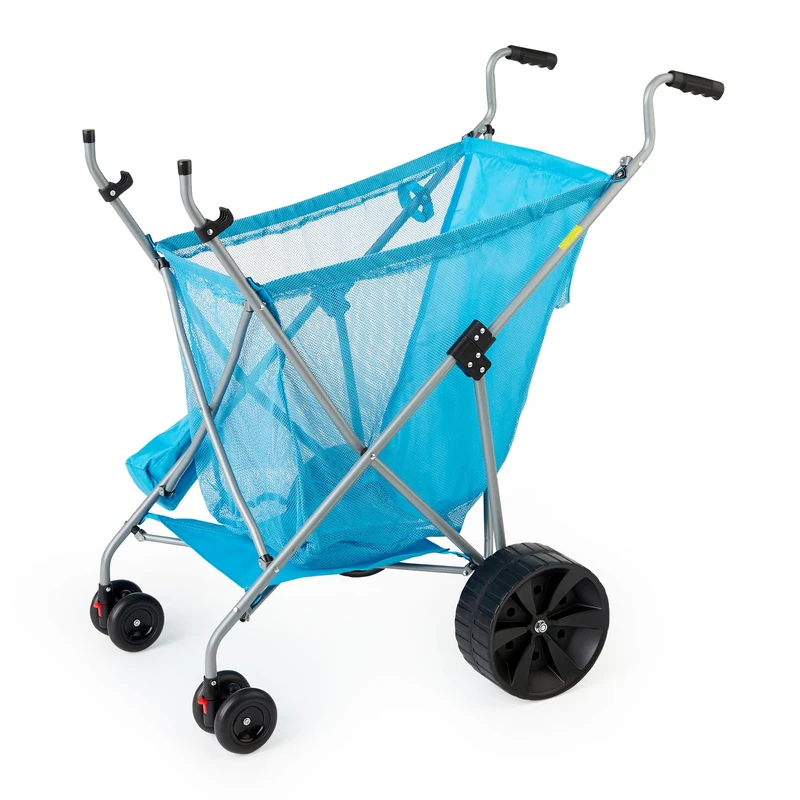 Seina Steel Framed Collapsible Versatile Garden Cart Beach Sand Cruiser, Blue - Image 1
