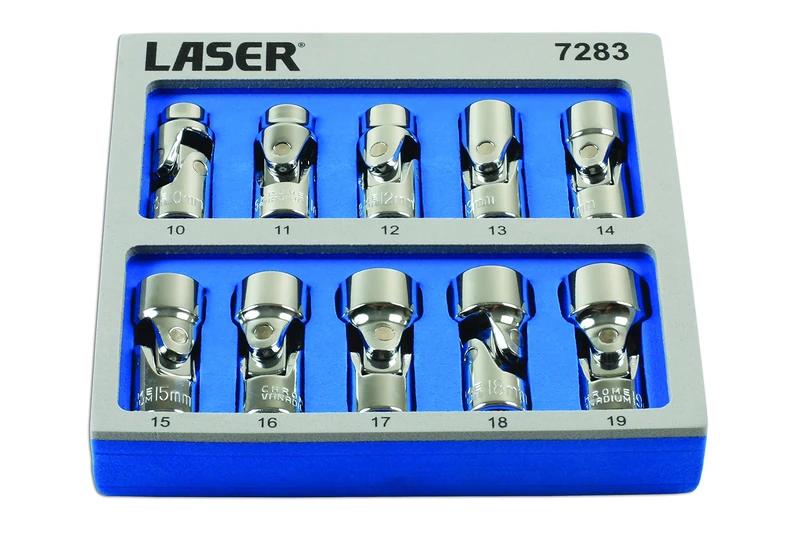 Laser 7283 Universal Joint Socket Set 3/8" D 10Pc