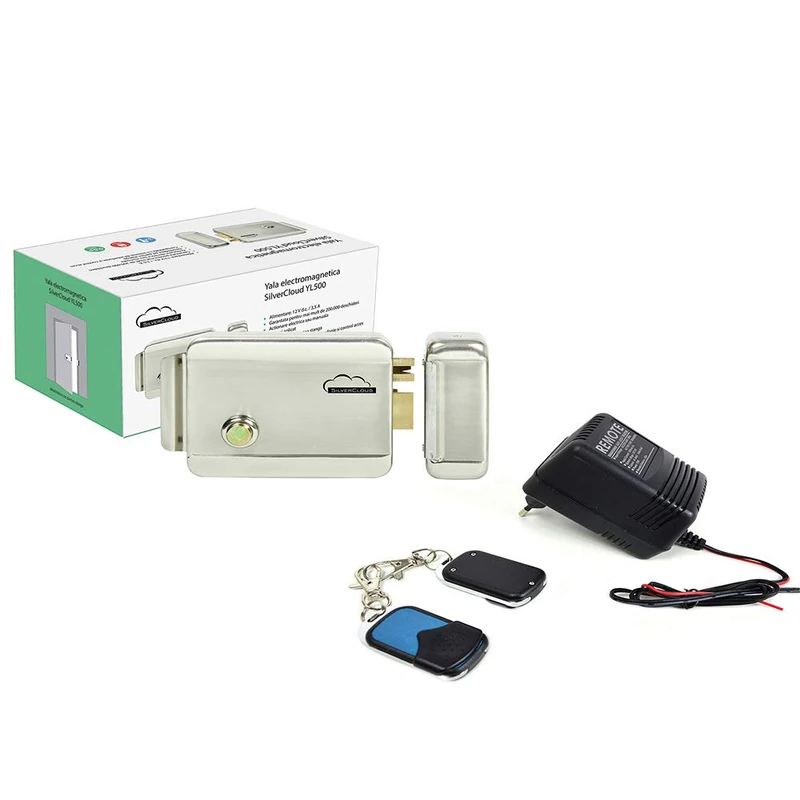 SilverCloud PNI-ACW04 Wireless Gateway Automation Kit, Power Supply with 2 Remote Controls and Electromagnetic Locking Grey/Black - Image 1