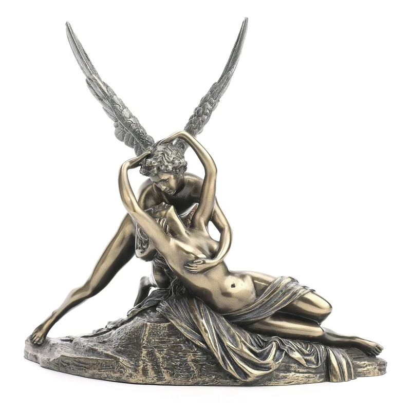 Veronese Design Cupid and Psyche Classic Mythology Bronze Finished Statue