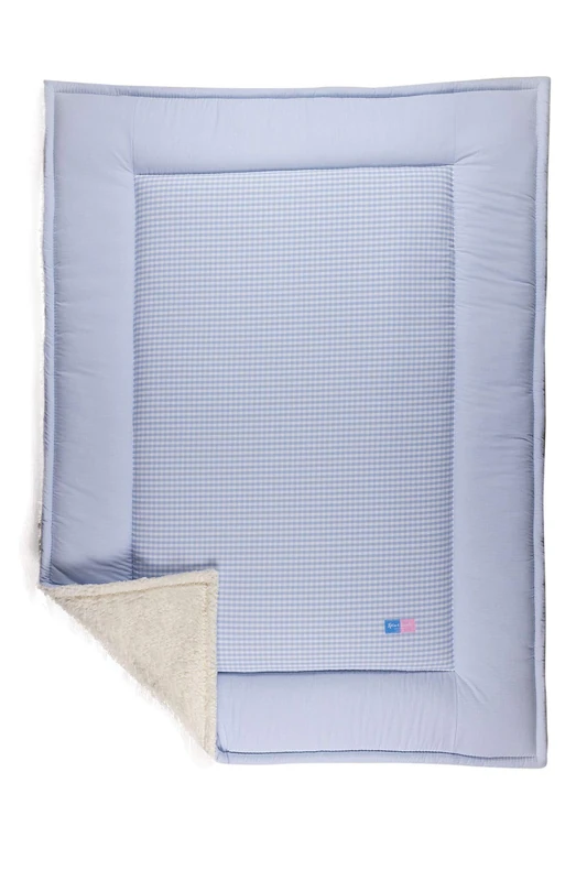 Robert Osswald 1.5.1.1.2.3.1-K05-01 Play Blanket Checked Mix with Plush 100 cm x 135 cm
