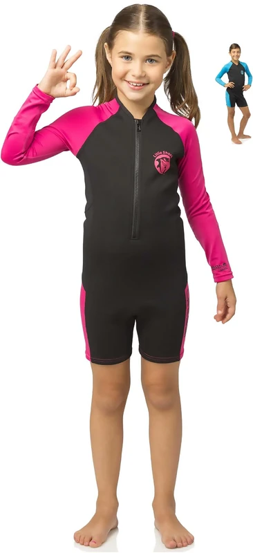 Cressi Kids Shorty Wetsuit - High-Stretch Neoprene Swimsuit - Thermal Swimsuit for Kids - Ergonomic-Fit Wetsuits - Pink - 3/4 Years