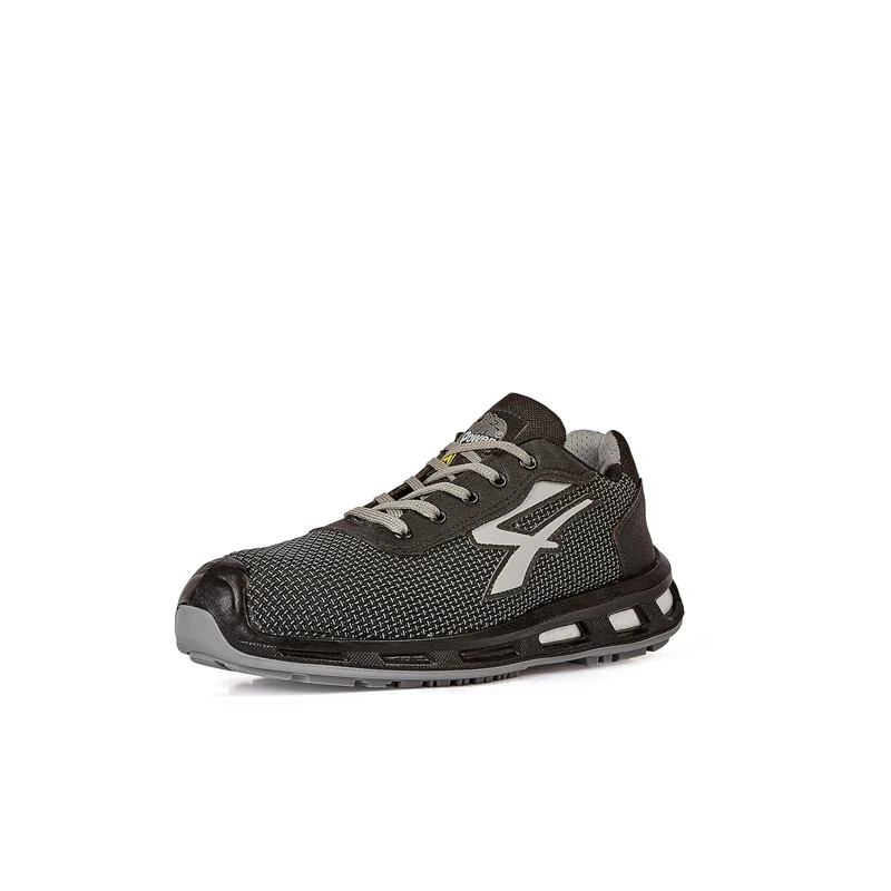 U-POWER Red Lion® Raptor, Safety Shoes, Lightweight and Comfortable, Ultra Breathable Nylon , Anti Puncture, Infinergy Insert, with Aluminium Toe Caps (Black 48)